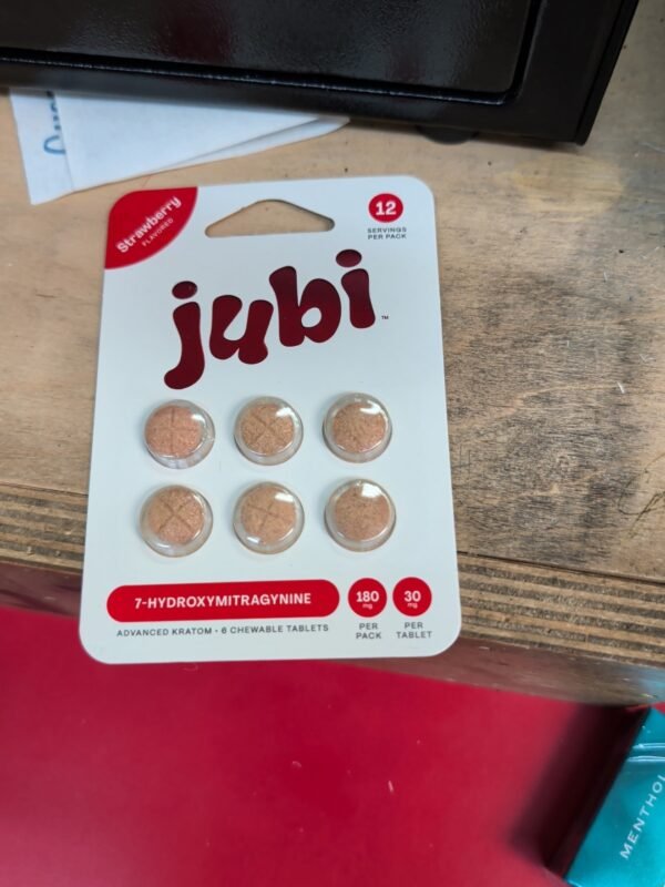 Jubi 7-Hydroxymitragynine Strawberry 6 Chewable Tablets