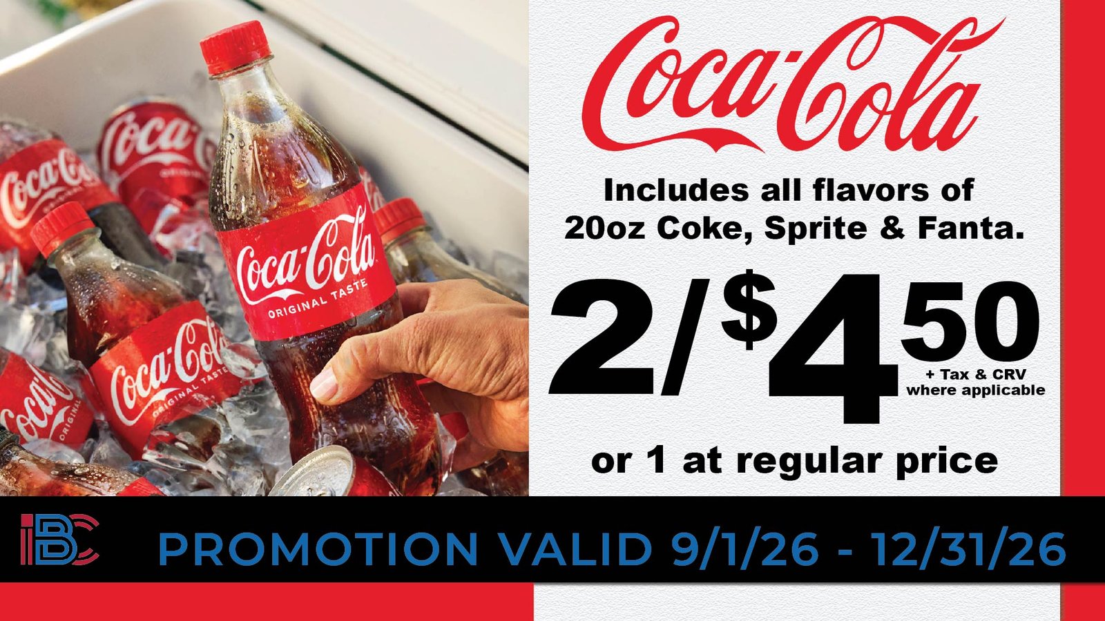 Coke 20oz 2 for $4.50